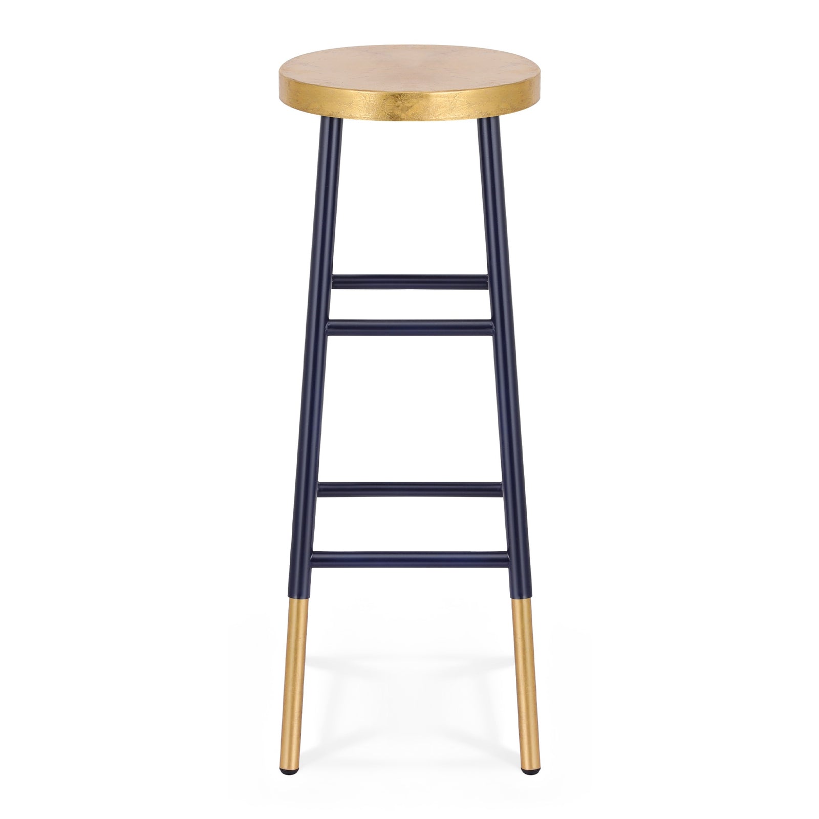 Bar Stools Metal Gold Navy