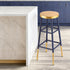 Bar Stools Metal Gold Navy