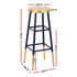 2x Bar Stools Metal Gold Navy