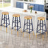 4x Bar Stools Metal Gold Navy