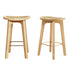 2x Bar Stools Bamboo Rattan Stool Counter Chair Kitchen Barstools