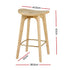 4x Bar Stools Bamboo Rattan Stool Counter Chair Kitchen Barstools