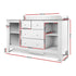 Keezi Baby Changing Table Diaper Station Drawers Chest Cabinet Nursery Furniture