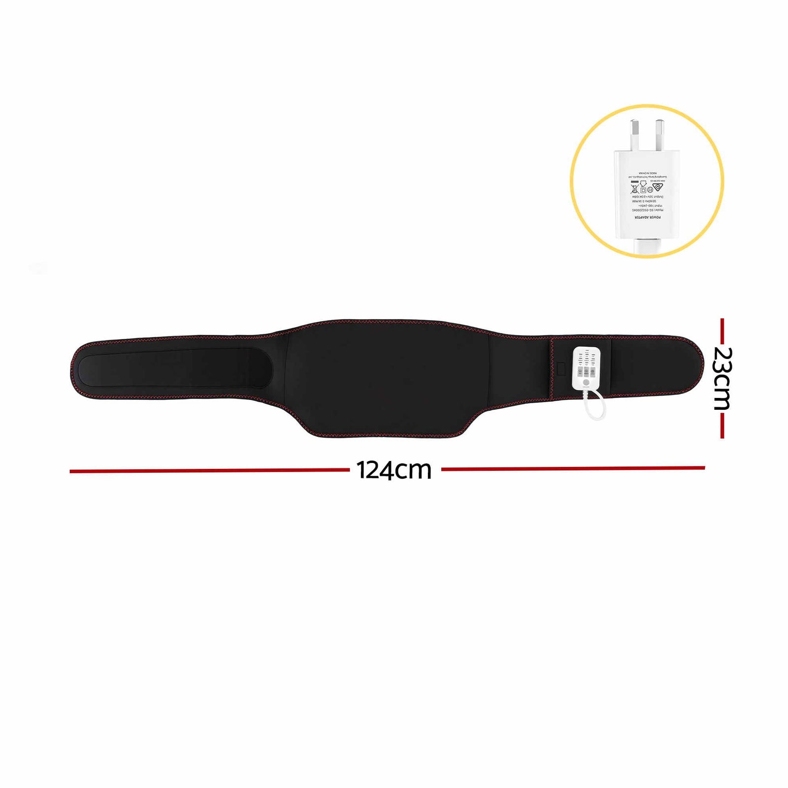 Lumbar Traction Massage Belt – Airbag Stretch, Heat, Vibration, 124cm