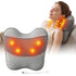 Massage Pillow – Heat, 3‑Speed Kneading, USB/2000mAh, 34×32cm, Grey