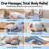 Massage Pillow – Heat, 3‑Speed Kneading, USB/2000mAh, 34×32cm, Grey