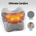 Massage Pillow – Heat, 3‑Speed Kneading, USB/2000mAh, 34×32cm, Grey