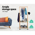 Artiss Bamboo Clothes Rack Coat Stand with Shelves & Wheels 165cm