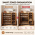 Artiss Shoe Cabinet Versatile Door 24 Pairs Shoe Storage Cupboard Bamboo