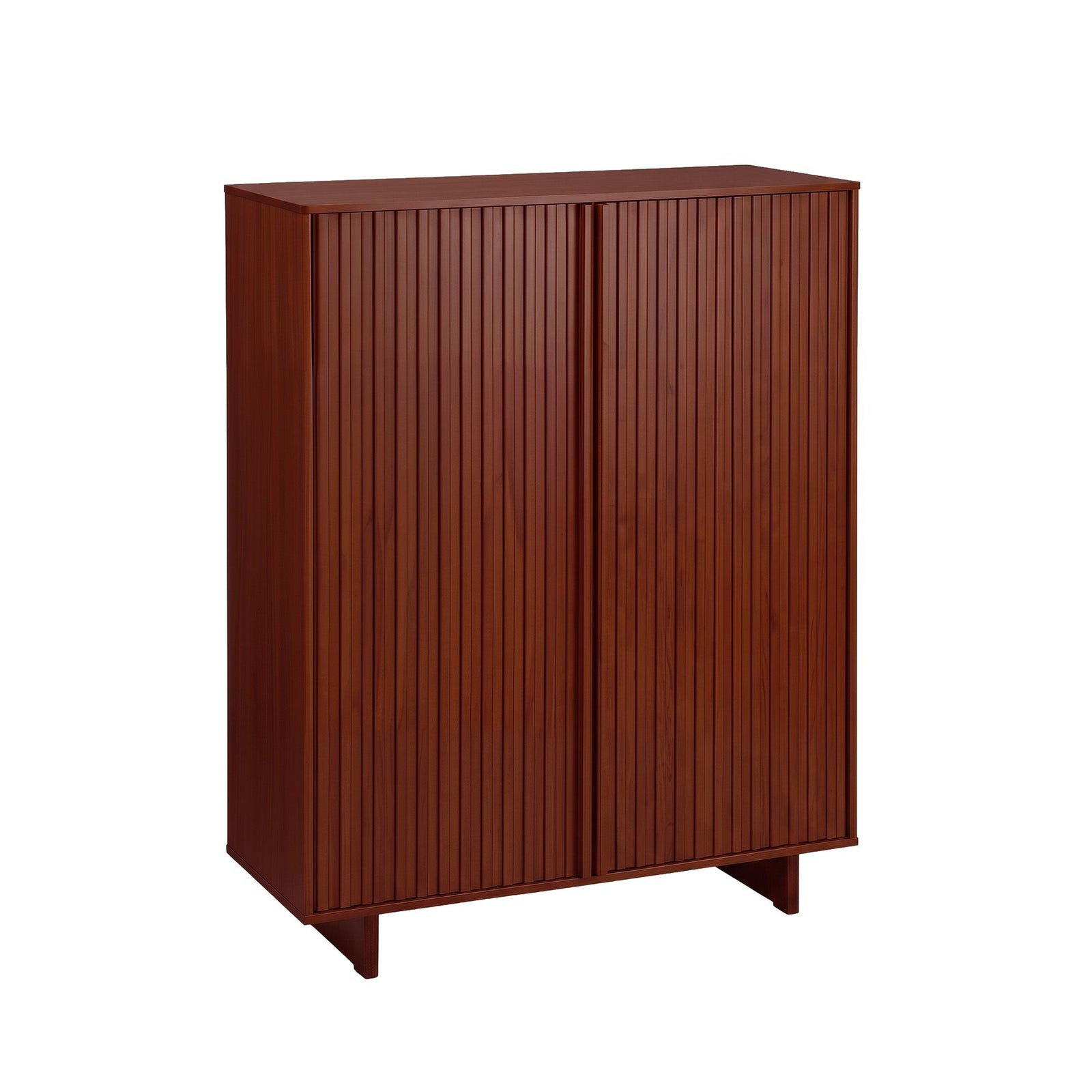 Shoe Cabinet 5 Tier Storage Organiser w/ Adjustable Shelves Bamboo