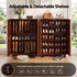 Shoe Cabinet 5 Tier Storage Organiser w/ Adjustable Shelves Bamboo