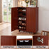 Shoe Cabinet 5 Tier Storage Organiser w/ Adjustable Shelves Bamboo