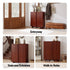 Shoe Cabinet 5 Tier Storage Organiser w/ Adjustable Shelves Bamboo