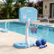 2 in 1 Pool Basketball Hoop Volleyball Net Set Water Sports Game Blue Set