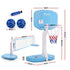 2 in 1 Pool Basketball Hoop Volleyball Net Set Water Sports Game Blue Set