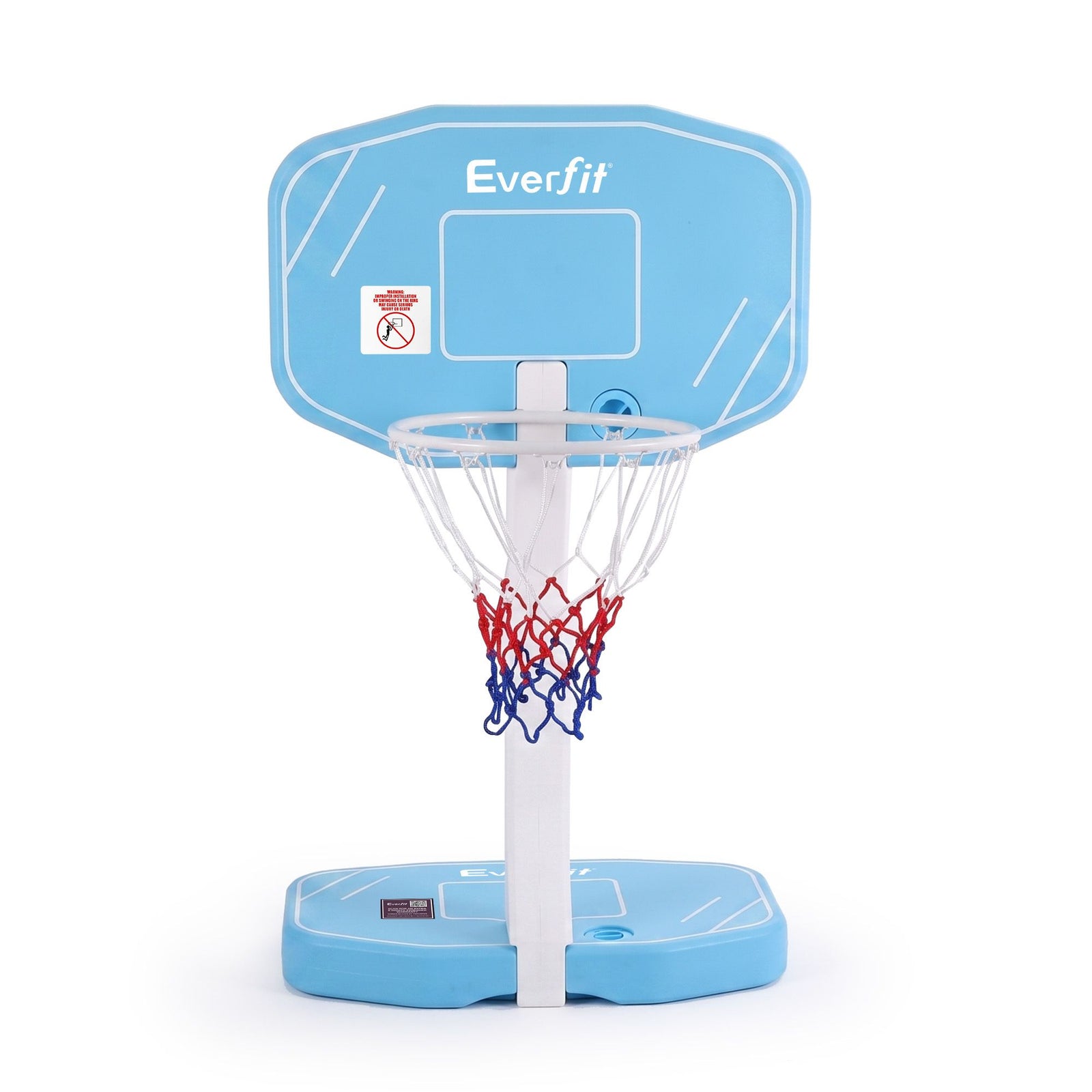 2 in 1 Pool Basketball Hoop Volleyball Net Set Water Sports Game Blue Set