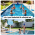 2 in 1 Pool Basketball Hoop Volleyball Net Set Water Sports Game Blue Set