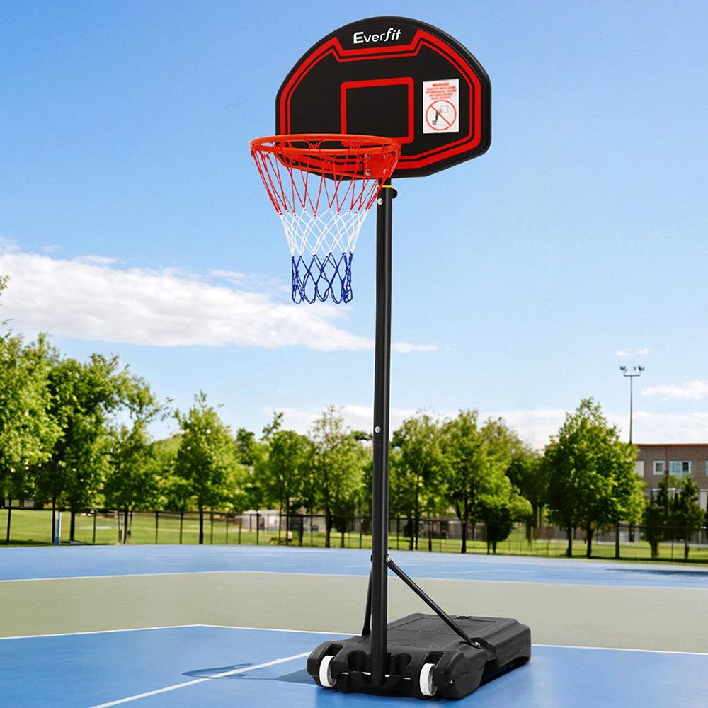 2.1M Basketball Hoop Stand System Adjustable Portable Pro Kids Black