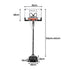 Portable Basketball Hoop Adjustable Pool Goal System Backyard 1.05M-2.1M