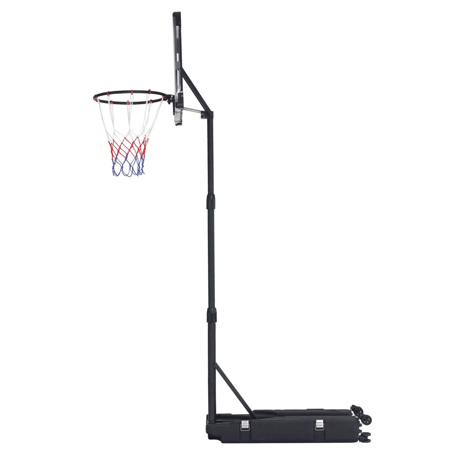 Portable Basketball Hoop – Foldable, Adjustable 0.94–2.07m, PC Backboard, 82×50cm