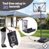 Portable Basketball Hoop – Foldable, Adjustable 0.94–2.07m, PC Backboard, 82×50cm