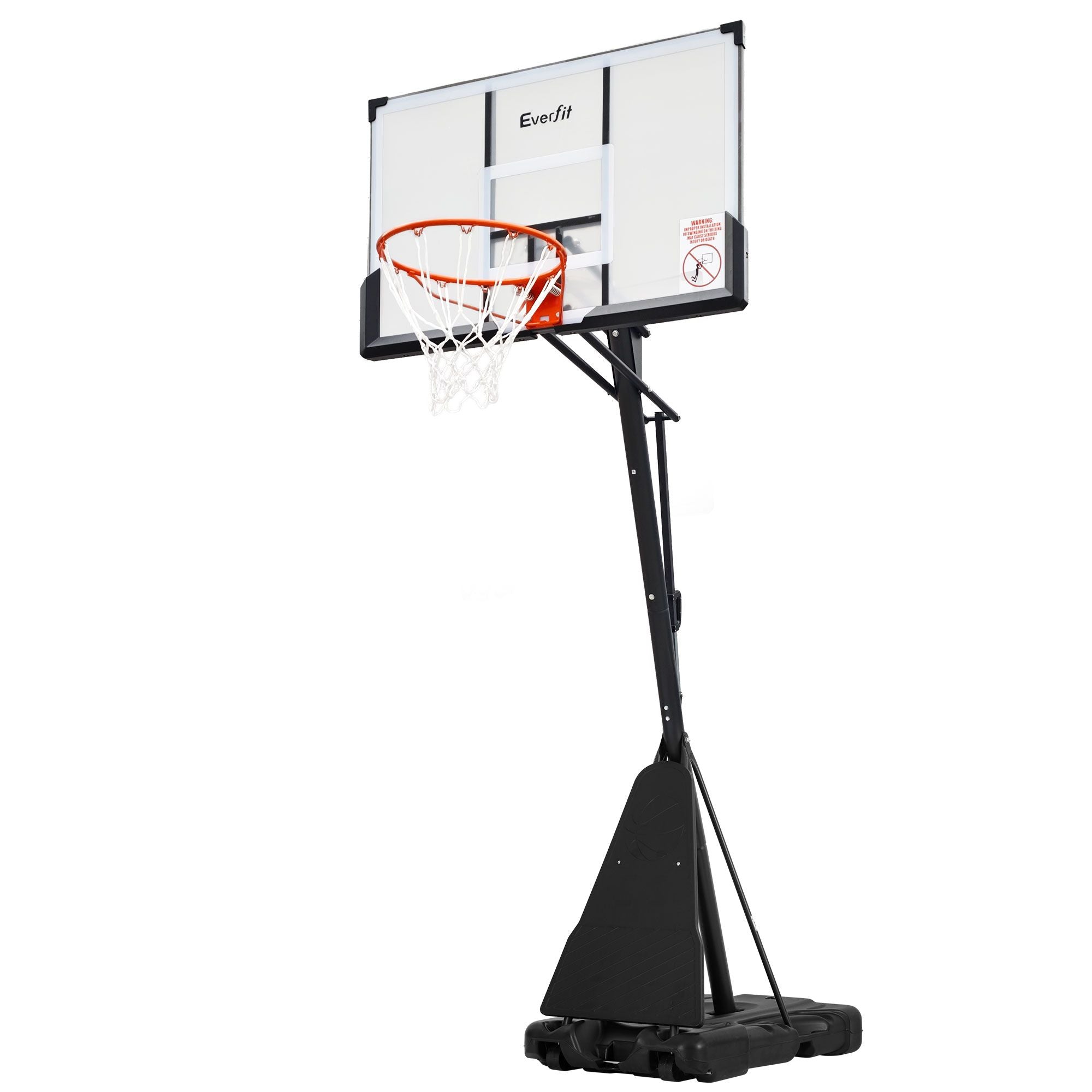 Portable Basketball Hoop – 50" PC Backboard, 2.45–3.05m, 200L Base, Dunk‑Ready