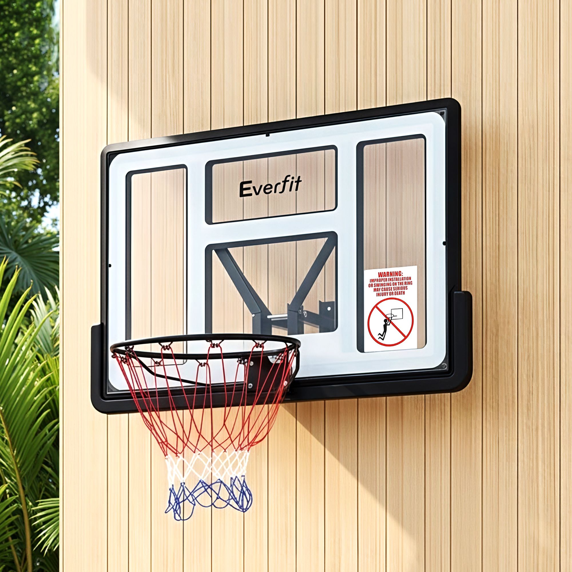 Kids Basketball Hoop 43" – Wall‑Mount Backboard, Steel Rim, Indoor/Outdoor