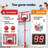 Everfit 2 in 1 Kids Basketball Hoop Adjustable Stand Over Door Scoreboard Red