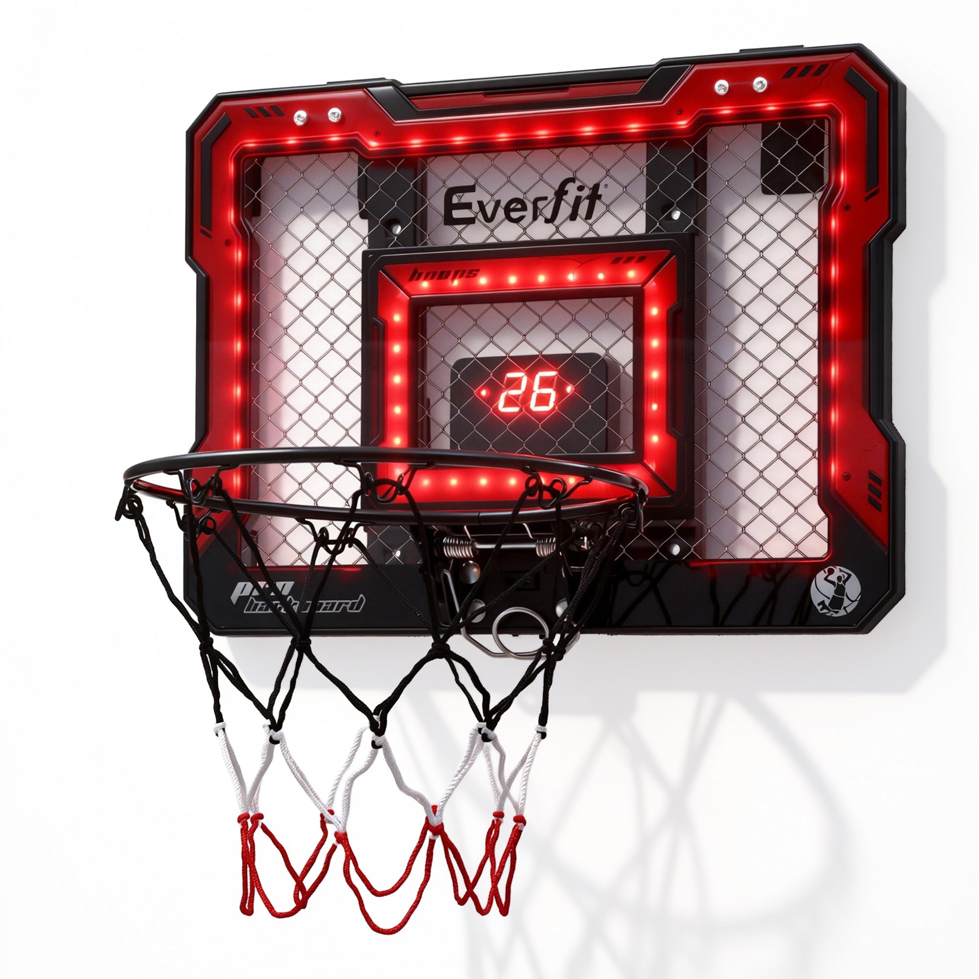 Mini Basketball Hoop Over Door Indoor LED Scoreboard Kids Set 40x30cm