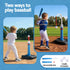 Kids Basketball Hoop Stand Baseball Set Adjustable Height Sports Toys Blue