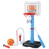 Kids Basketball Hoop Stand Baseball Set Adjustable Height Sports Toys Blue