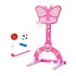3-in-1 Kids Basketball Hoop Soccer Goal Golf Game Set with Balls Pink