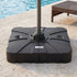 Outdoor Umbrella Base 2 Fillable 60kg Cantilever Umbrella Base with Wheels 84cm