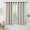 Blockout Curtains 2X 132x160cm Thermal Insulated Eyelet Drapes Beige