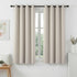 Blockout Curtains 2X 132x160cm Thermal Insulated Eyelet Drapes Beige