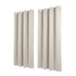 Blockout Curtains 2X 132x160cm Thermal Insulated Eyelet Drapes Beige