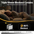 Blockout Curtains 2X 132x160cm Thermal Insulated Eyelet Drapes Beige