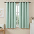 Blockout Curtains 2X 132x160cm Thermal Insulated Eyelet Drapes Green
