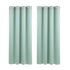 Blockout Curtains 2X 132x160cm Thermal Insulated Eyelet Drapes Green
