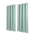 Blockout Curtains 2X 132x160cm Thermal Insulated Eyelet Drapes Green