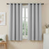 Blockout Curtains 2X 132x160cm Thermal Insulated Eyelet Drapes Grey
