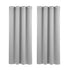Blockout Curtains 2X 132x160cm Thermal Insulated Eyelet Drapes Grey