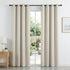 Blockout Curtains 2X 132x213cm Thermal Insulated Eyelet Drapes Beige