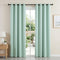 Blockout Curtains 2X 132x213cm Thermal Insulated Eyelet Drapes Green