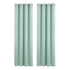 Blockout Curtains 2X 132x213cm Thermal Insulated Eyelet Drapes Green