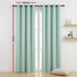 Blockout Curtains 2X 132x213cm Thermal Insulated Eyelet Drapes Green