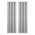 Blockout Curtains 2X 132x213cm Thermal Insulated Eyelet Drapes Grey