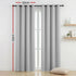 Blockout Curtains 2X 132x213cm Thermal Insulated Eyelet Drapes Grey
