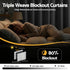 Blockout Curtains 2X 132x213cm Thermal Insulated Eyelet Drapes Grey