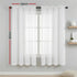 Block Out Curtains 2‑Pack White Light‑Filtering Panels with Rod Pocket 132x160cm